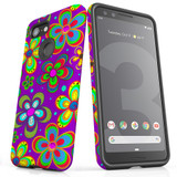 For Google Pixel 3 Case, Protective Back Cover,Purple Floral Design | Shielding Cases | iCoverLover.com.au