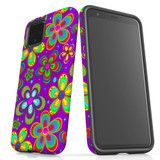 For Google Pixel 4 Case, Protective Back Cover,Purple Floral Design | Shielding Cases | iCoverLover.com.au
