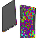 For Samsung Galaxy Note Series Case, Protective Back Cover, Purple Floral Design | Shielding Cases | iCoverLover.com.au
