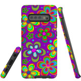 For Samsung Galaxy S10+ Plus Case, Protective Back Cover,Purple Floral Design | Shielding Cases | iCoverLover.com.au