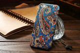 Blue Orange Paisley Fabric iPhone 6 Plus & 6S Plus Case | Designer iPhone Case 6 Plus & 6S Plus | iPhone Covers | iCoverLover