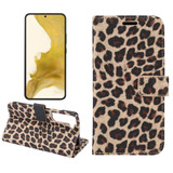 For Samsung Galaxy S22+ Plus 5G Case, Leopard Pattern Flip PU Leather Cover, Yellow | iCoverLover Australia