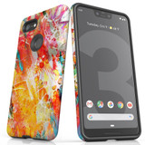For Google Pixel 3 XL Case Tough Protective Cover, Flowing Colors