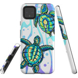 For Google Pixel 4 XL Case Tough Protective Cover, Swimming Turtles