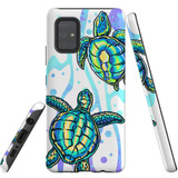 For Samsung Galaxy A71 5G Case Tough Protective Cover, Swimming Turtles