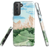 For Samsung Galaxy S21 Case Tough Protective Cover, Mountainous Nature