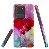 For Samsung Galaxy S20 Ultra Case Tough Protective Cover, Heart Painting