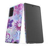 For Samsung Galaxy Note 20 Ultra, Note 20, Note 10+ Plus, Note 9 Case, Tough Protective Cover, Flower Swirls | Protective Cases | iCoverLover.com.au