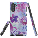 For Samsung Galaxy Note 10 Case Tough Protective Cover, Flower Swirls