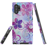 For Samsung Galaxy Note 10+ Plus Case Tough Protective Cover, Flower Swirls