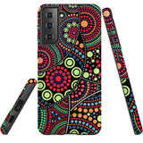 For Samsung Galaxy S21+ Plus Case Tough Protective Cover, Dotted Abstract Painting