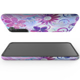 For Samsung Galaxy S23 Ultra, S23+ Plus, S23, S22 Ultra, S22+, S22, S10 5G Case, Protective Cover, Flower Swirls | Protective Cases | iCoverLover.com.au