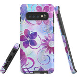 For Samsung Galaxy S10 Case Tough Protective Cover, Flower Swirls