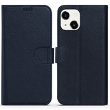 For iPhone 14 Pro Max, 14 Plus, 14 Pro, 14 Case, Real Leather Cover, Stand, Blue | Wallet Cover | iCL Australia