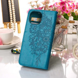 For iPhone 14 Pro Max, 14 Pro, 14 Plus, 14 Case, Floral Butterfly, PU Leather, Lanyard, Stand, Blue | Wallet Folio Cases | iCoverLover.com.au