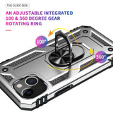 For iPhone 14 Pro Max, 14 Pro, 14 Plus Case, Protective Cover with Ring Holder, Silver | Armour Cases | iCoverLover.com.au