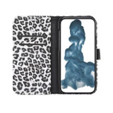 For iPhone 14 Pro Max/14 Pro/14 Plus/14 Case, Leopard Print PU Leather Cover, White | Wallet Cases | iCoverLover.com.au