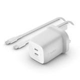 Belkin BoostCharge Pro, Dual USB-C GaN Wall Charger, PPS, 65W | iCoverLover.com.au