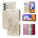 For Samsung Galaxy A73 5G Case, Rose Emboss PU Leather Wallet Cover | iCoverLover.com.au
