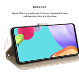 For Samsung Galaxy A73 5G Case, Rose Embossed PU Leather Wallet Cover, Gold | Folio Cases | iCoverLover.com.au