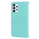 For Samsung Galaxy A73 5G Case, Rose Embossed PU Leather Wallet Cover, Green | Folio Cases | iCoverLover.com.au