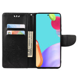 For Samsung Galaxy A53 5G Case, Playful Butterflies PU Leather Wallet Cover, Stand, Black | Folio Cases | iCoverLover.com.au