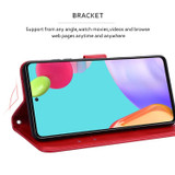 For Samsung Galaxy A53 5G Case, Rose Embossed PU Leather Wallet Cover, Red | Folio Cases | iCoverLover.com.au