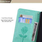 For Samsung Galaxy A53 5G Case, Rose Embossed PU Leather Wallet Cover, Green | Folio Cases | iCoverLover.com.au