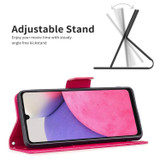 For Samsung Galaxy A33 5G Case, Butterflies PU Leather Wallet Cover, Rose Red | Folio Cases | iCoverLover.com.au