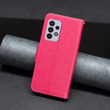 For Samsung Galaxy A33 5G Case, Butterflies PU Leather Wallet Cover, Rose Red | Folio Cases | iCoverLover.com.au