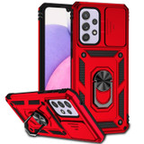 For Samsung Galaxy A33 5G Case, Protective Cover, Camera Shield, Magnetic Holder, Red | Armour Cases | iCoverLover.com.au