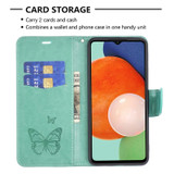 For Samsung Galaxy A13 4G Case, Butterflies PU Leather Wallet Cover, Green | Folio Cases | iCoverLover.com.au