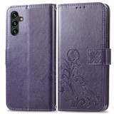 For Samsung Galaxy A13 5G Case, Four-leaf Clover Emboss PU Leather Wallet Cover, Stand | Folio Cases | iCoverLover.com.au