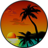 Matte MagSafe Charger Compatible, Qi Wireless Charging, Palm Tree Sunset | Magnetic Wireless Charger | Induction Charging | iCoverLover Australia