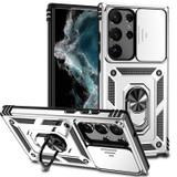 For Samsung Galaxy S23 Ultra Case, Protective Cover, Camera Shield, Magnetic Holder, Silver | Armour Cases | iCoverLover.com.au