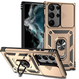 For Samsung Galaxy S23 Ultra Case, Protective Cover, Camera Shield, Magnetic Holder, Gold | Armour Cases | iCoverLover.com.au