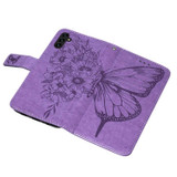 For Samsung Galaxy A34 Case, Embossed Floral Butterfly, PU Leather Wallet Cover, Lanyard, Stand | Phone Cases | iCoverLover.com.au