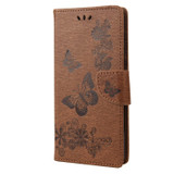 For Samsung Galaxy A54 Case, Vintage Butterflies Pattern PU Leather Wallet Cover, Stand, Brown | Phone Cases | iCoverLover.com.au