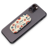 Kickstand Grip AddOn, Universal Phone HolderOrange And Blue Flowers | AddOns | iCoverLover.com.au