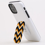 Kickstand Grip AddOn, Universal Phone HolderBlack And Orange Zigzag | AddOns | iCoverLover.com.au