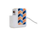 61W Wall Charger Wrap (160mm x 40mm), Paper Leather, Blue Orange Zigzag | AddOns | iCoverLover.com.au