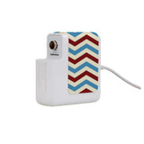 61W Wall Charger Wrap (160mm x 40mm), Paper Leather, Blue Redzigzag | AddOns | iCoverLover.com.au