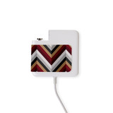 Wall Charger Wrap in 2 Sizes, Paper Leather, Black Brown Red ZigZag | AddOns | iCoverLover.com.au