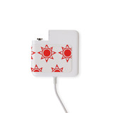 Wall Charger Wrap in 2 Sizes, Paper Leather, Red Suns | AddOns | iCoverLover.com.au