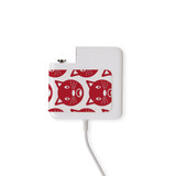 Wall Charger Wrap in 2 Sizes, Paper Leather, Red Cats | AddOns | iCoverLover.com.au