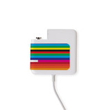 Wall Charger Wrap in 2 Sizes, Paper Leather, Rainbow Bars | AddOns | iCoverLover.com.au