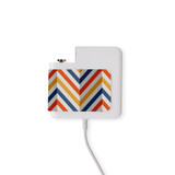 Wall Charger Wrap in 2 Sizes, Paper Leather, Left To Right Colourful ZigZag | AddOns | iCoverLover.com.au