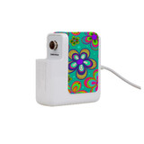 61W Wall Charger Wrap (160mm x 40mm), Paper Leather, Retro Floral Design | AddOns | iCoverLover.com.au
