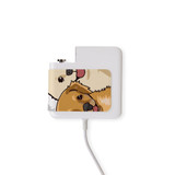 Wall Charger Wrap in 2 Sizes, Paper Leather, Illustrated Puppies | AddOns | iCoverLover.com.au