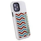 1 or 2 Card Slot Wallet Adhesive AddOn, Paper Leather, Blue RedZigZag | AddOns | iCoverLover.com.au
